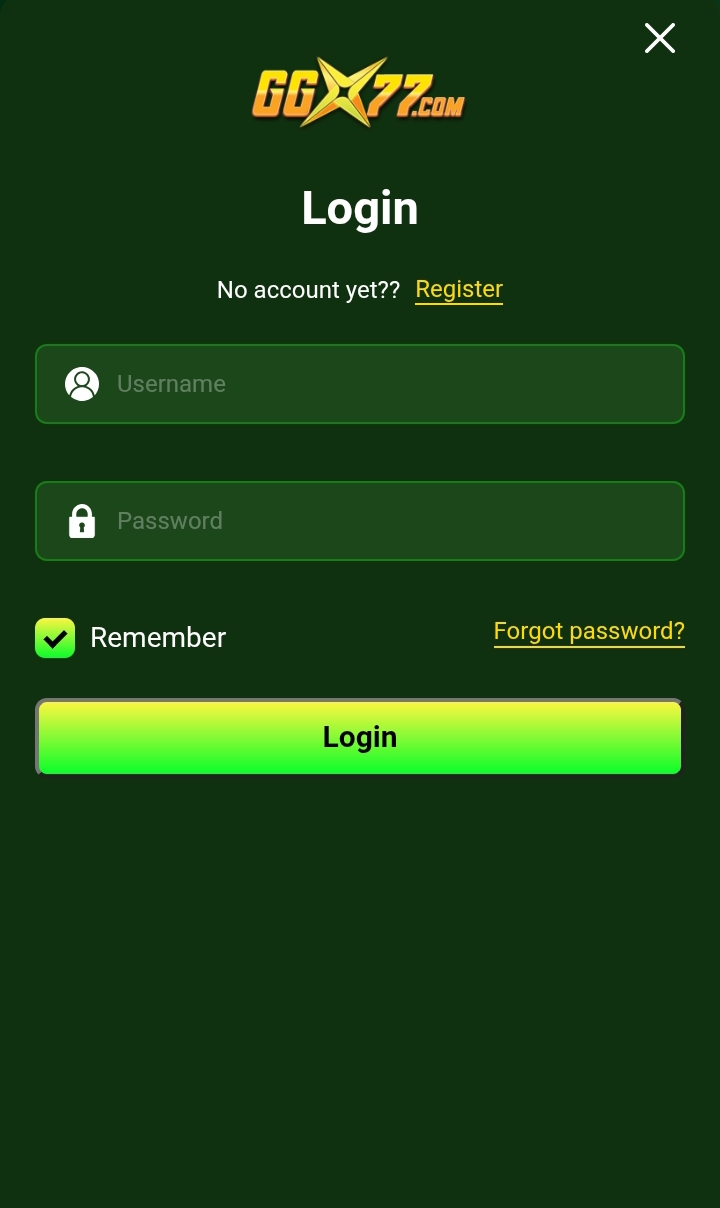 Login GGX77